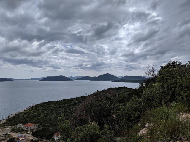 View on the islands shortly before arriving in Dubrovnik