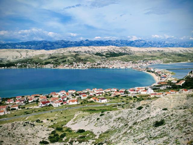 Pag in the afternoon sun (photo edited by google; I would have made it a bit less obnoxious)