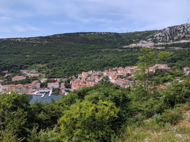 View over the city of Rijeka from the coastal road